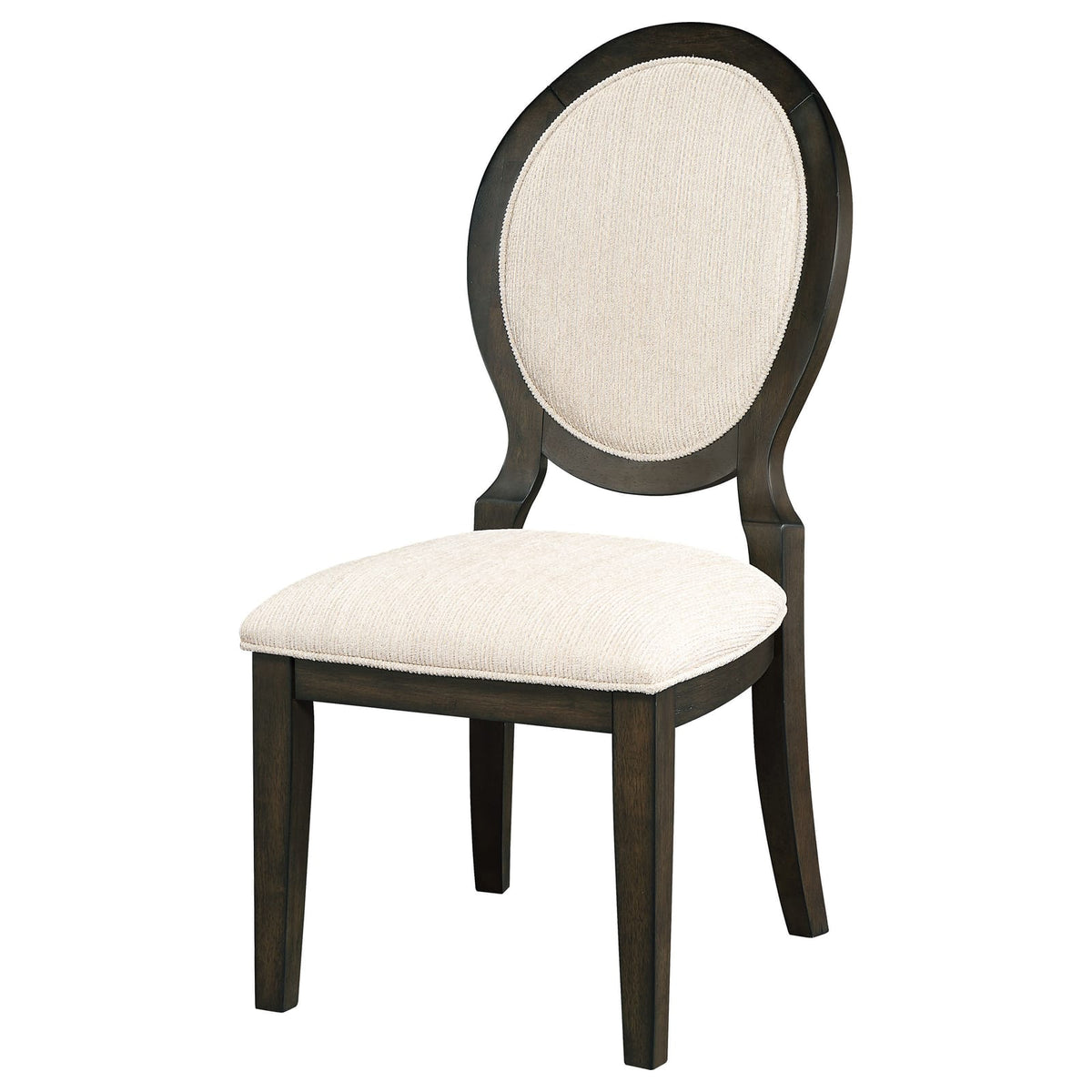 Espresso Oval Back Dining Chairs Set of 2