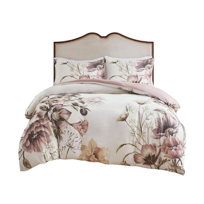 Multicolor Polyester Queen Shabby Chic Duvet Set with Shams