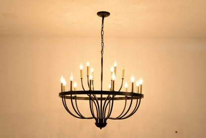 Modern Gold Black Metal Chandelier for Dining Room and Living Area