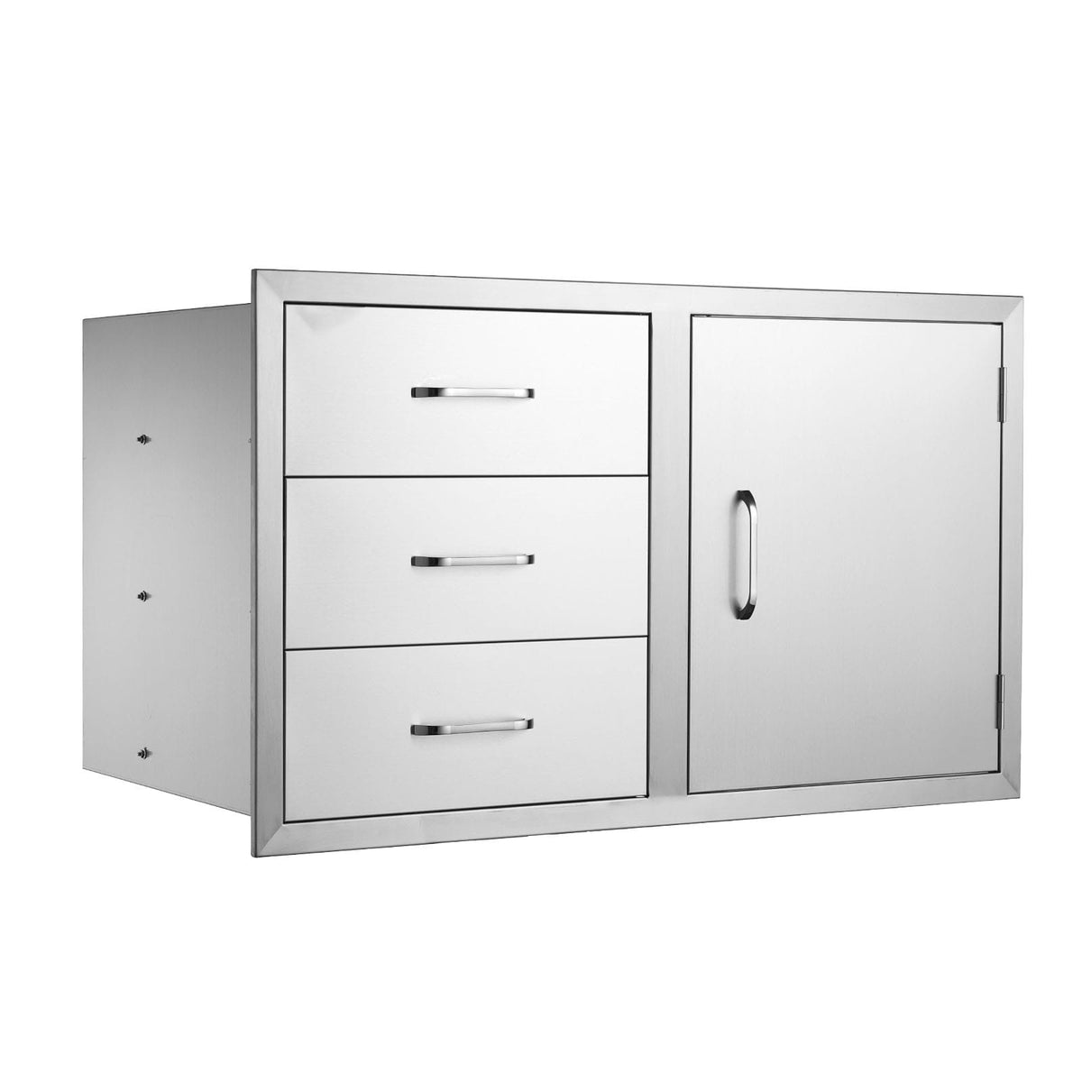 Stainless Steel BBQ Drawer Combo - 38.3"W Outdoor Kitchen Storage
