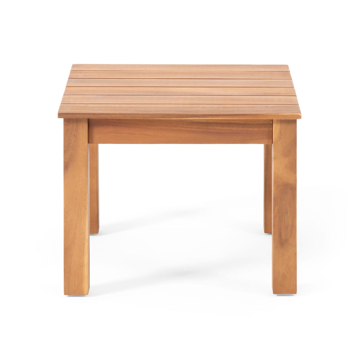 Acacia Wood Side Table - Brown Patio Furniture