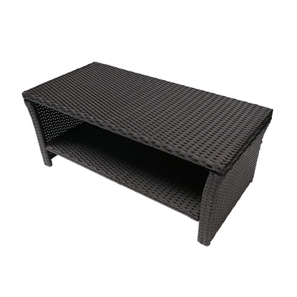 ST LUCIA TABLE - Brown Rattan Patio Coffee Table