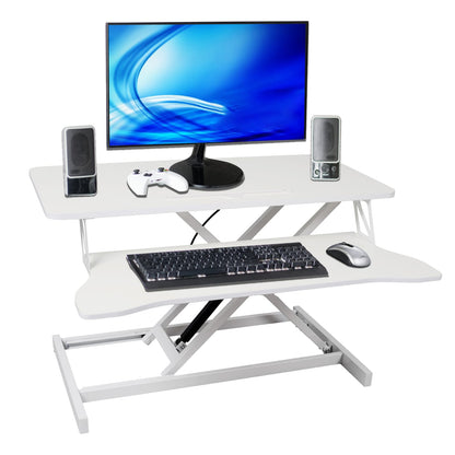 Adjustable Standing Desk Converter with Keyboard Tray for Workspace