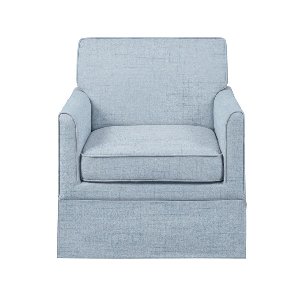 Slipcover Accent Armchair - Light Blue Upholstered