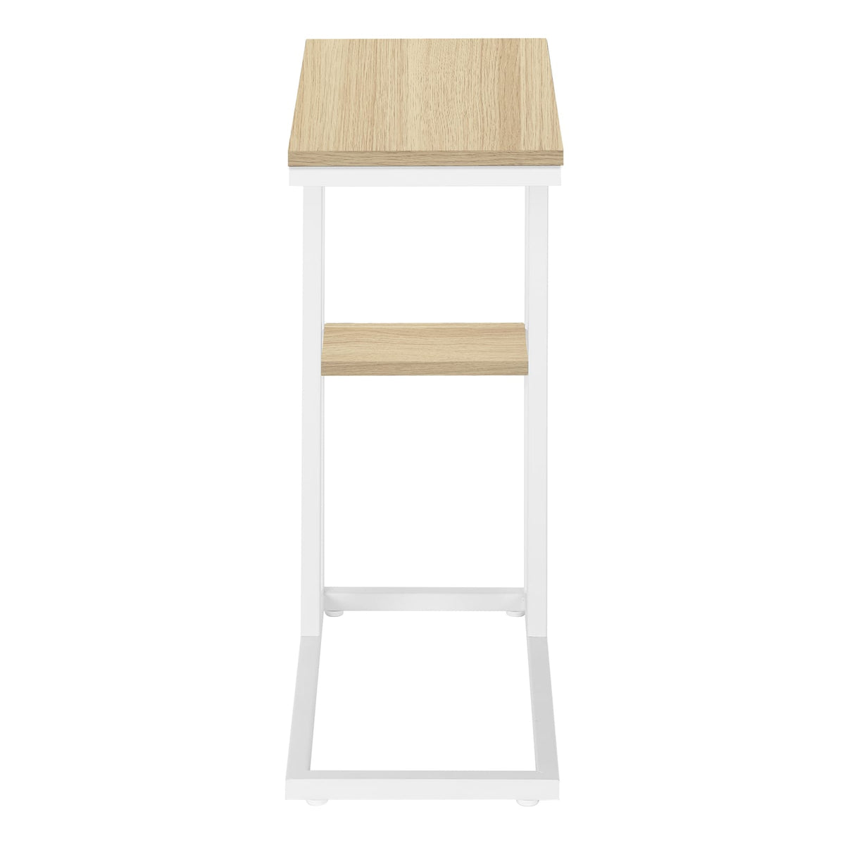 C-Shaped Accent Table - Natural Finish