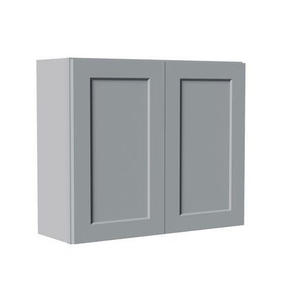 Gray Shaker Wall Cabinets - 36" Storage for Kitchen & Bath