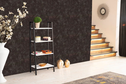 Leon 5 Tier Bookshelf - White Solid Wood Display Shelf