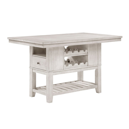 6-Person Rectangular Farmhouse Dining Table - Antique White