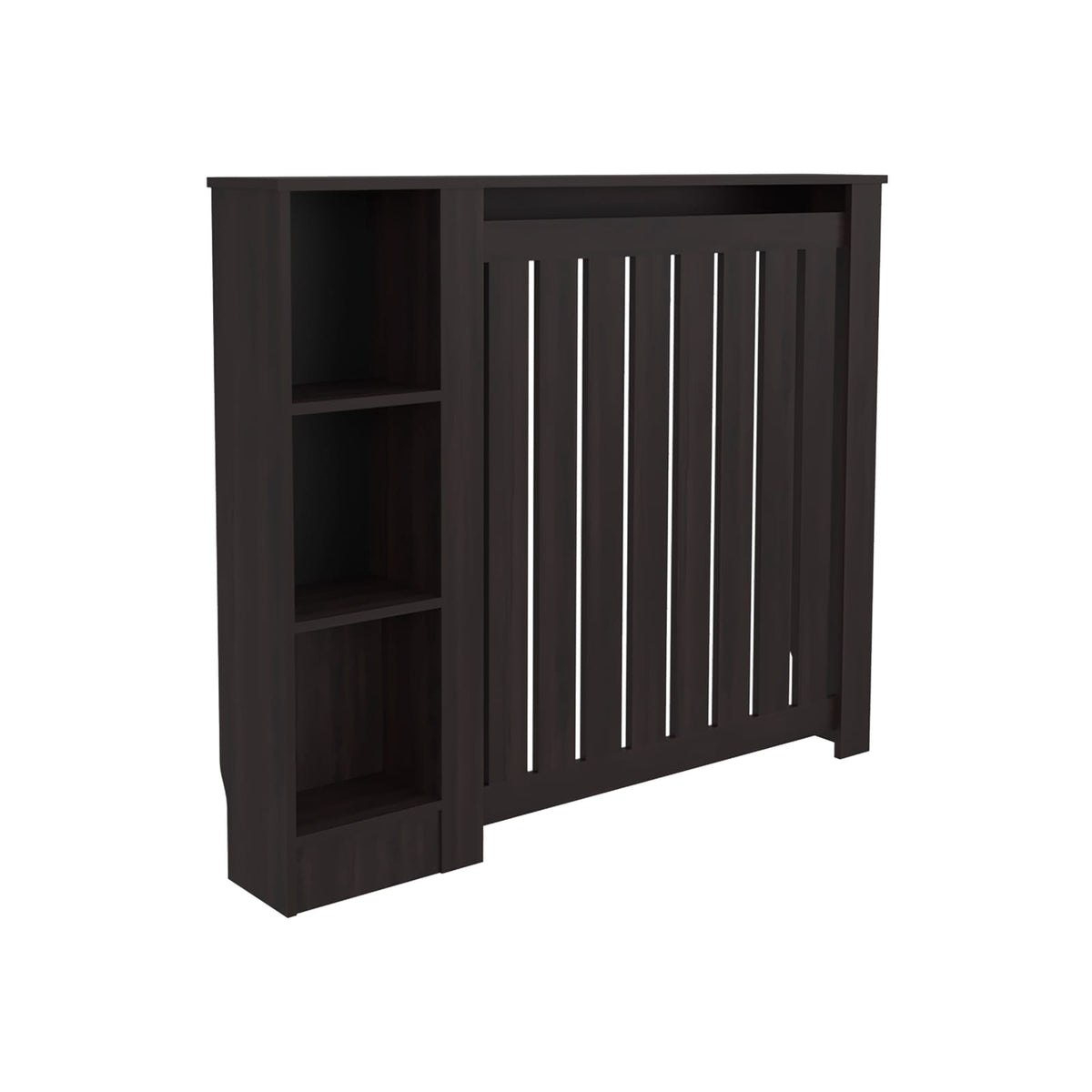 Radiator Cover Cabinet - Dark Walnut with 3 Shelves