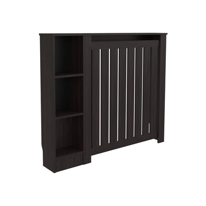 Radiator Cover Cabinet - Dark Walnut with 3 Shelves