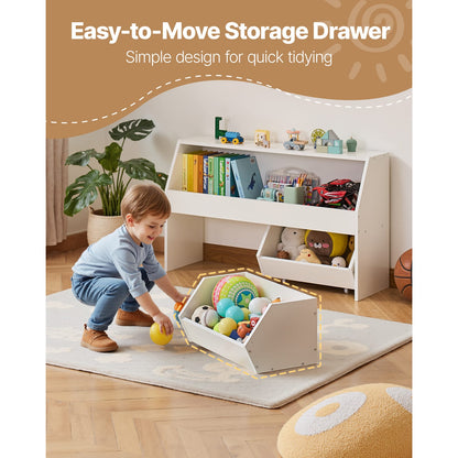 White MDF Kids Toy Storage Organizer 42" x 15"