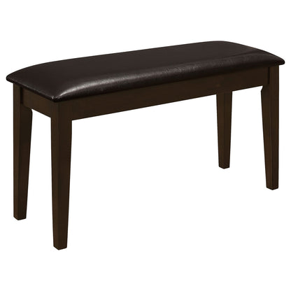 Brown Rectangular Dining Table with Chairs and Bench for Dining Room