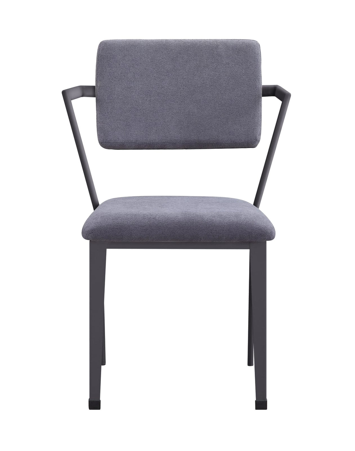 Gray Fabric & Metal Dining Chair Set of 2 - Durable, Stylish Seating