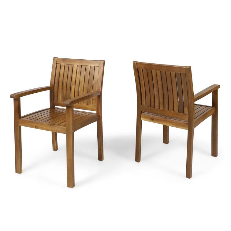Teak Acacia Outdoor Dining Set for Poolside Garden Patio