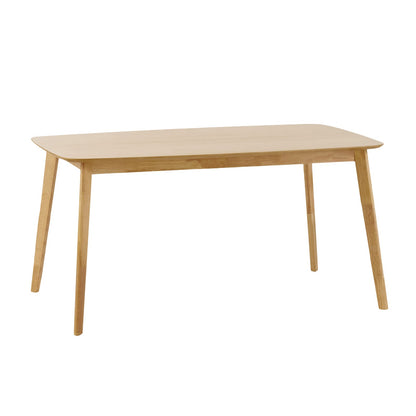 Natural Solid Wood Dining Table - Mid-Century Style
