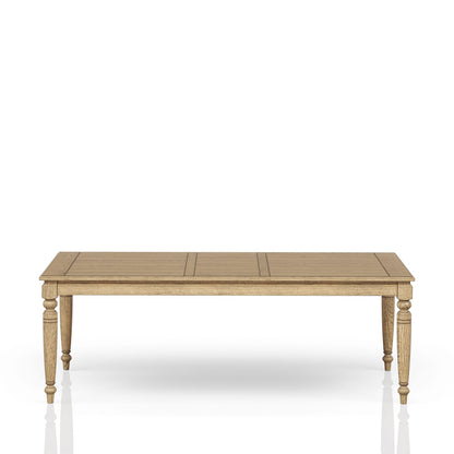 Caramel Solid Wood Dining Table with Leaf for Kitchen Storage
