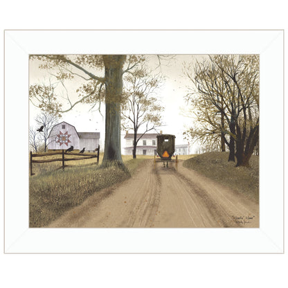 Large White Framed Billy Jacobs Art Print