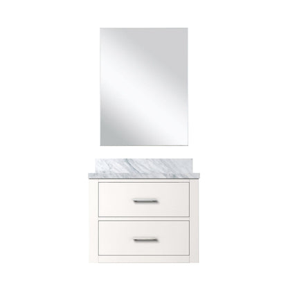 White Bathroom Vanity with Mirror - 24" W Storage Cabinet
