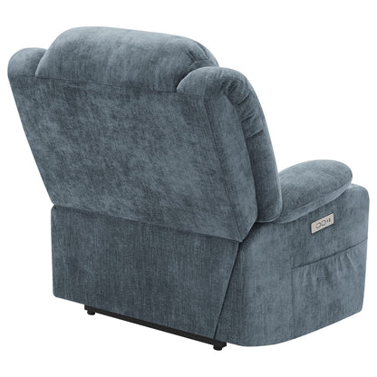 Beca Slate Blue Upholstered Power Lift Recliner - Comfortable & Convenient