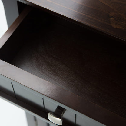 Dark Brown Wood Entryway Storage Cabinet - 36" Wide for Living Room