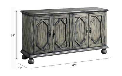 Gray Console Cabinet - 15"W x 60"D x 32"H