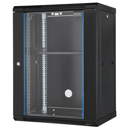 15U Black Sheet Metal Network Server Rack