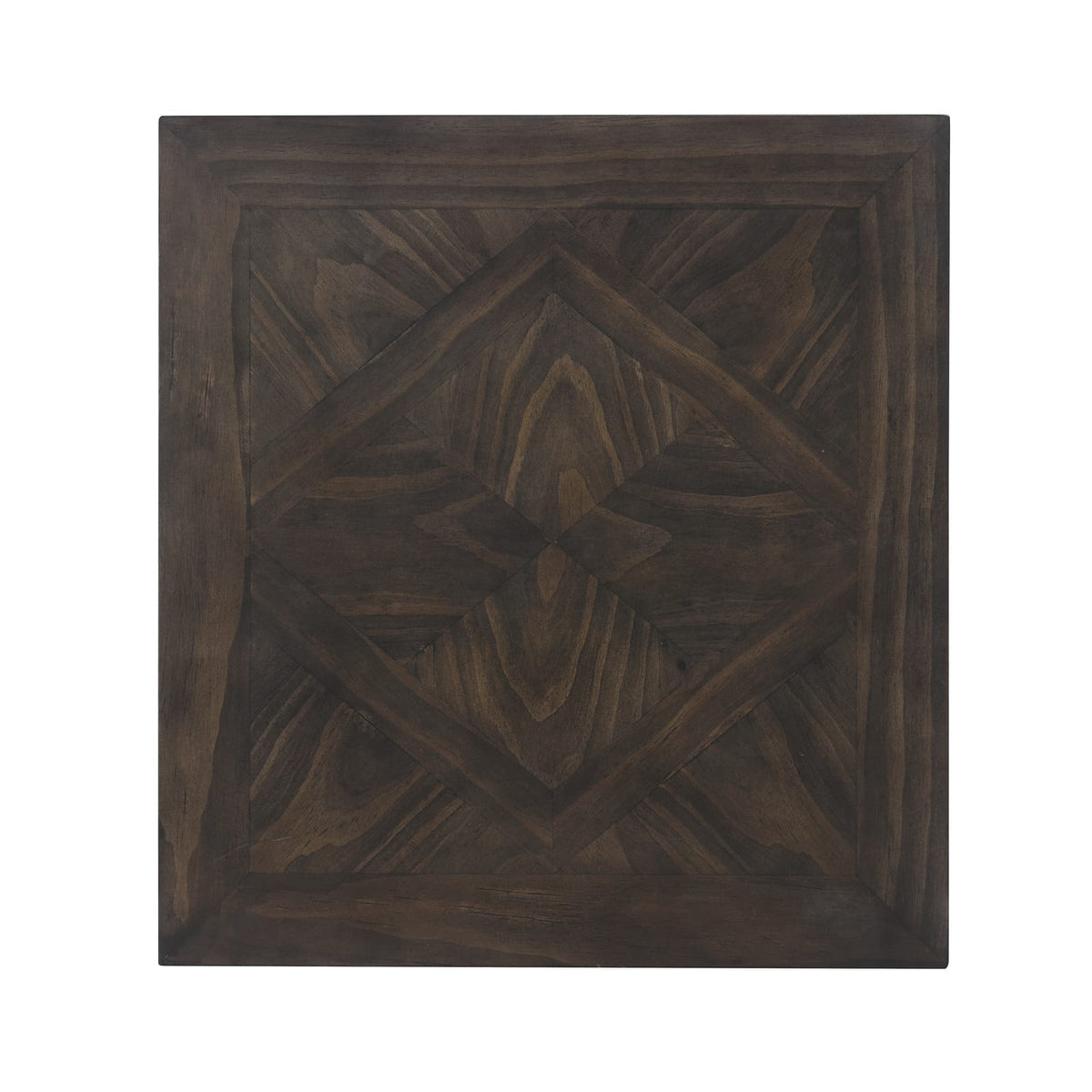 Traditional Rustic End Table with Storage - Brown Finish