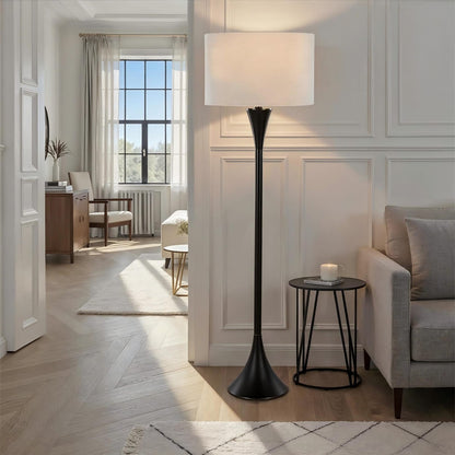 65" Bronze Linen Floor Lamp - Modern Style