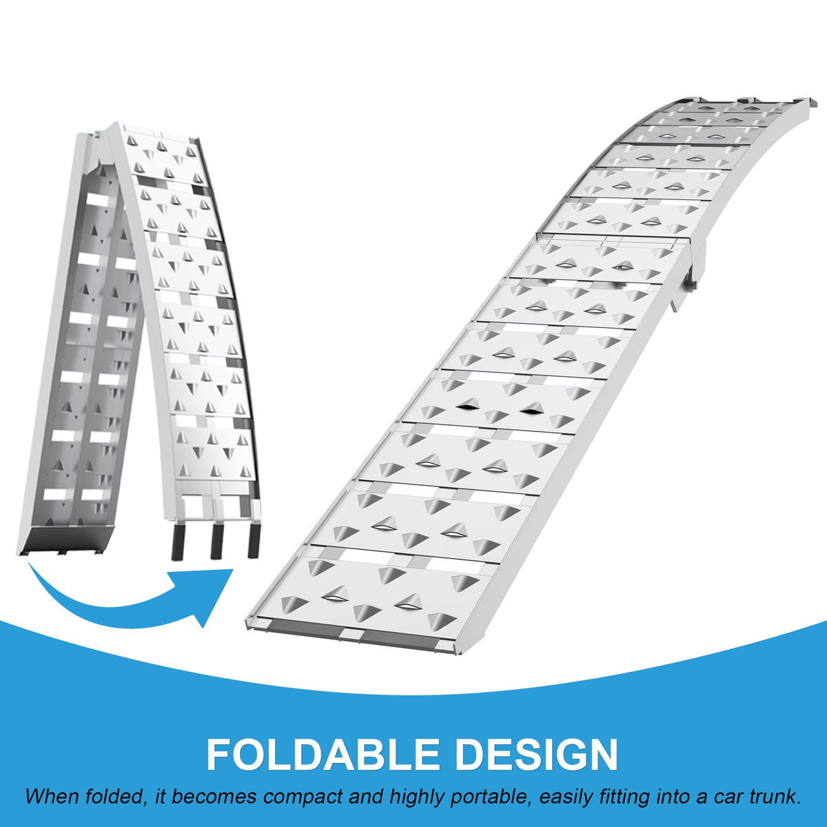 7.5ft Aluminum Loading Ramp Set - 1500lb Capacity