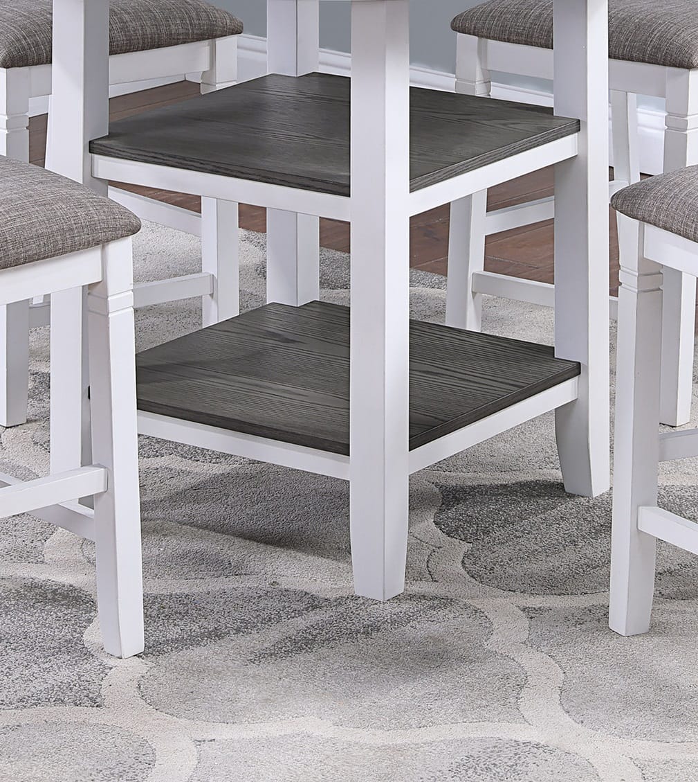 Round White Dining Table with 4 Chairs