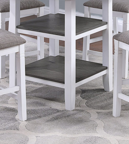 Round White Dining Table with 4 Chairs