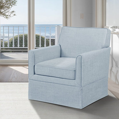 Slipcover Accent Armchair - Light Blue Upholstered