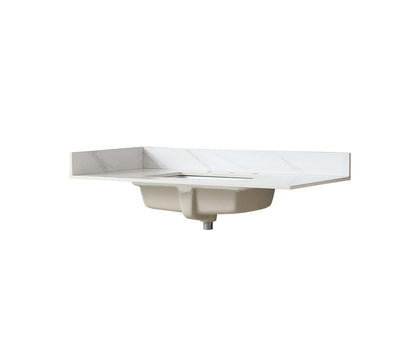 White Sintered Stone Bathroom Sidesplash 22 Inch