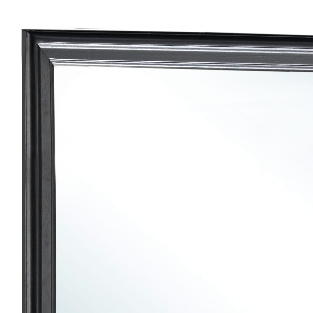 Elegant Black Wall Mirror - 38" Vanity Mirror with Particle Board Frame