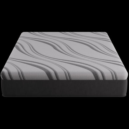 King Memory Foam Mattress in Gray with Cooling Gel Layers for Bedroom