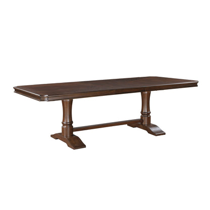 Cherry Wood Dining Table Set Seats 4 with Extension Leaf