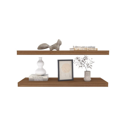 Mahogany Floating Shelves - Set of Two