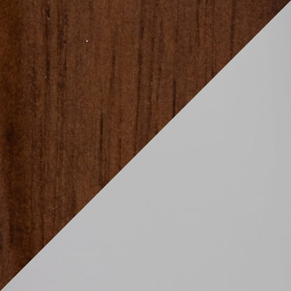 Walnut Frosted Glass Table Lamp with Wood Base for Bedroom Decor