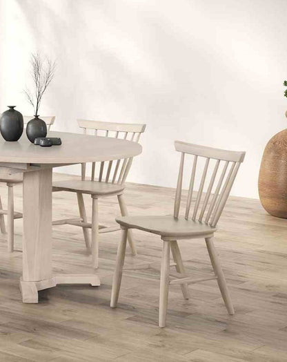 White Oak Mid-Century Dining Chairs - 2 Piece Set