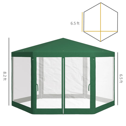13' Hexagon Party Tent - Outdoor Shade Shelter