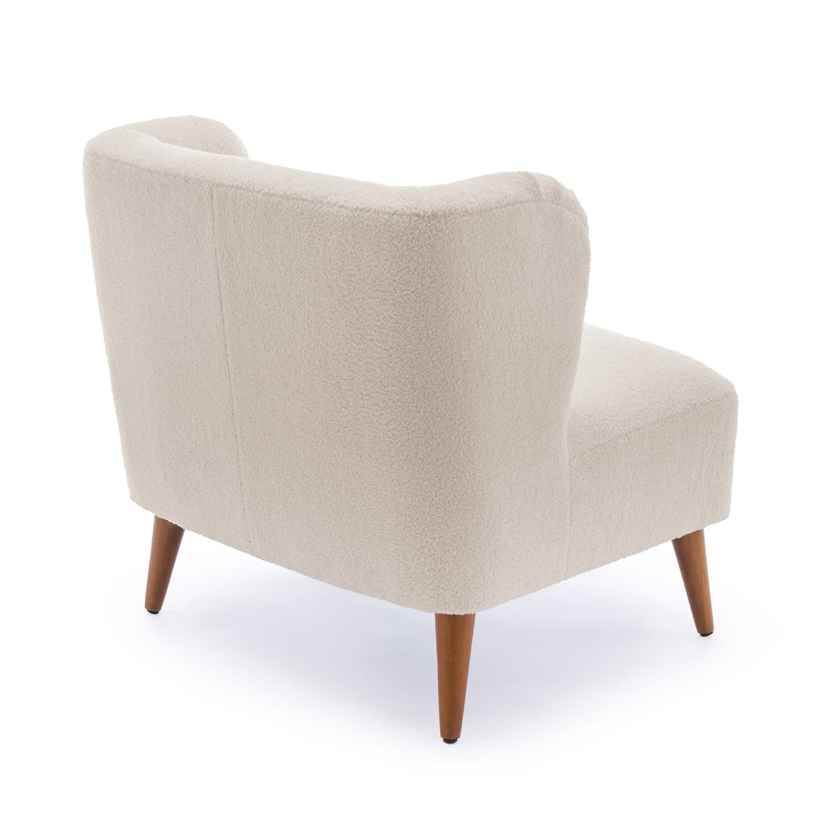 Veda Boucle Accent Chair - Milky White | Cozy Comfort & Style