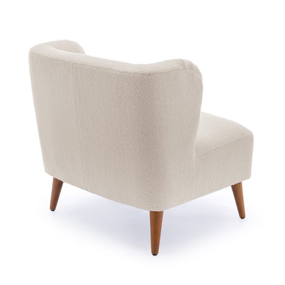 Veda Boucle Accent Chair - Milky White | Cozy Comfort & Style