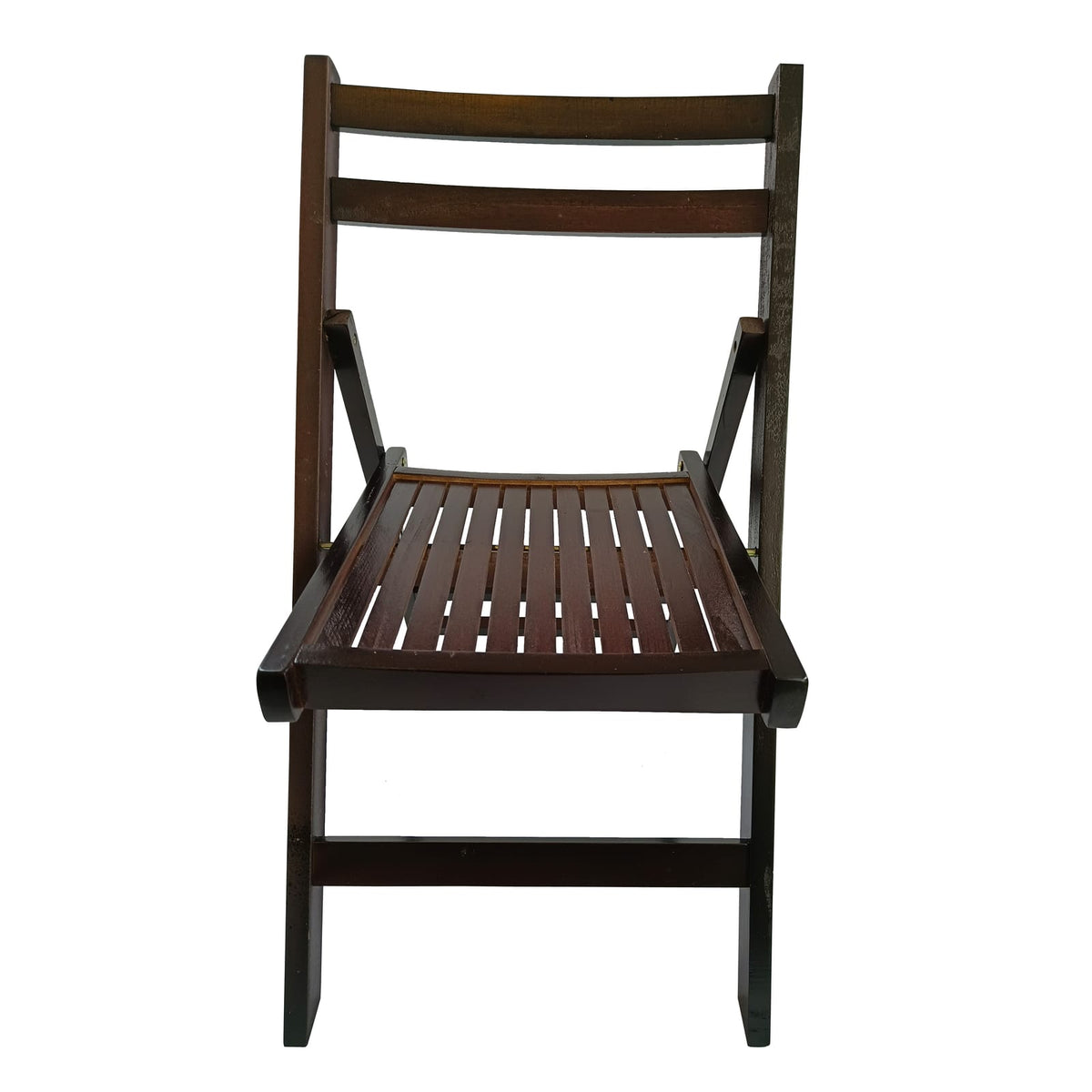 Cherry Folding Patio Chairs - Set of 4, Durable Wood Design for Outdoor