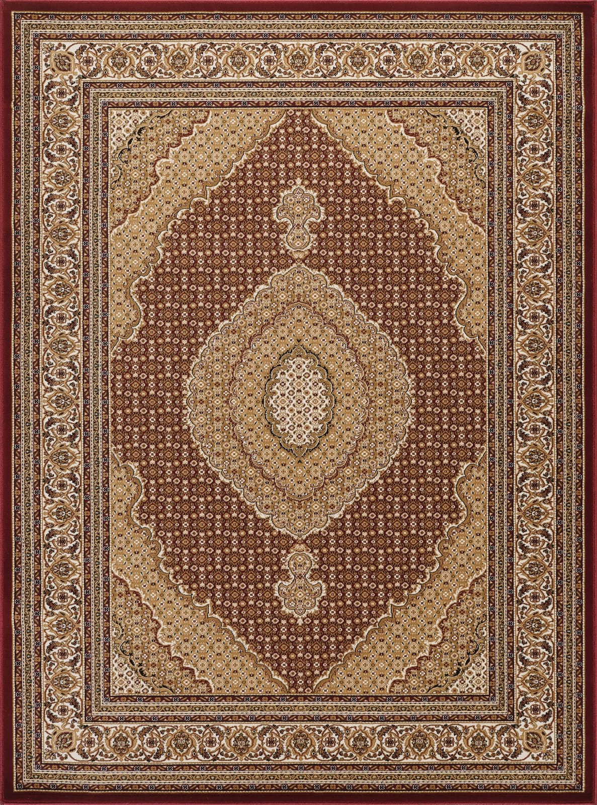 Red Herati Medallion Area Rug - 8'7" x 6'3"