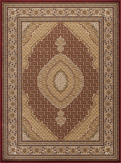 Red Herati Medallion Area Rug - 8'7" x 6'3"