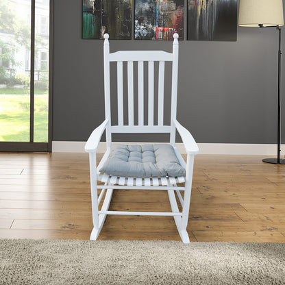 Wooden Porch Rocker Chair - White Solid Wood