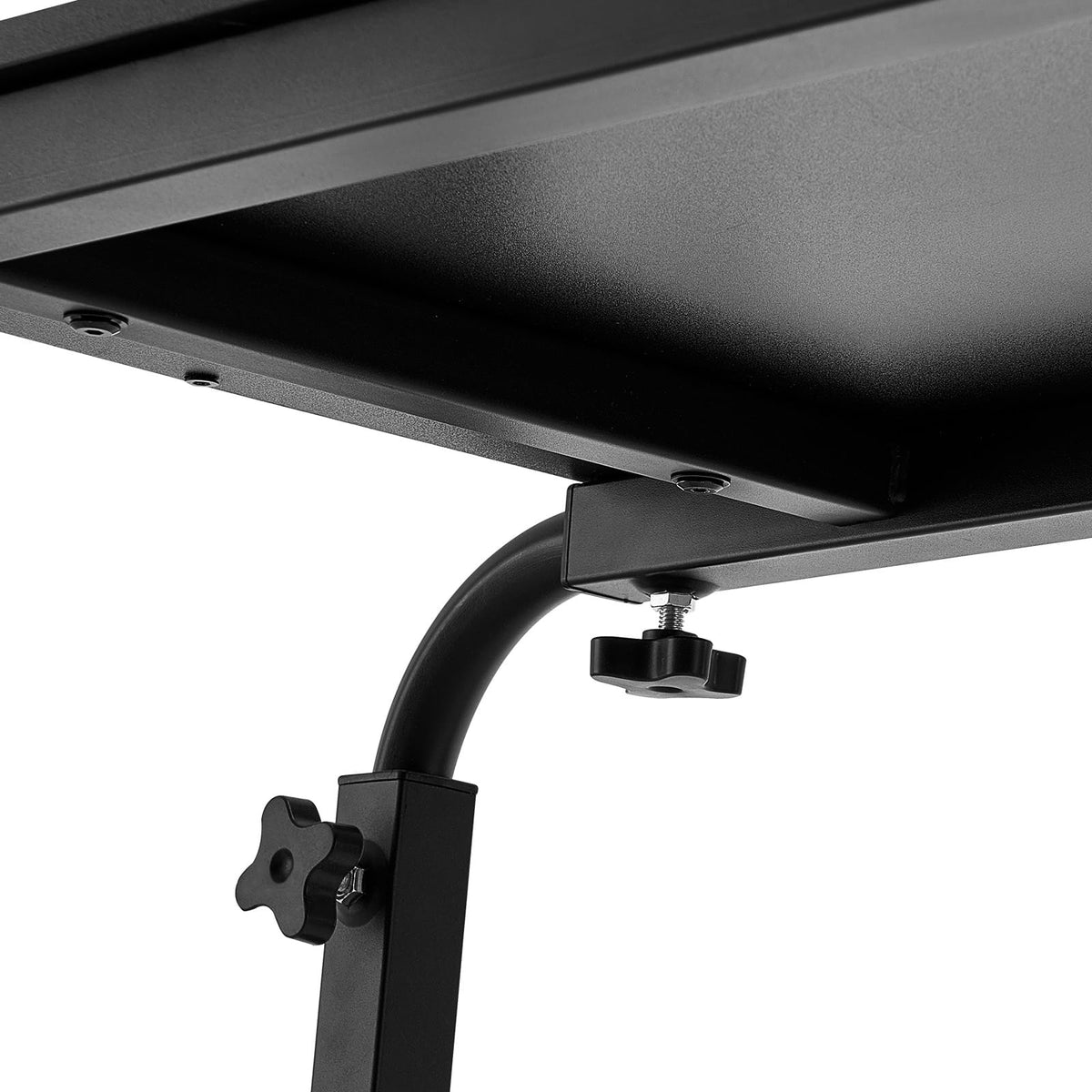 Living Room Black Particle Board Overbed Table with Adjustable Height and Mobile