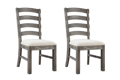 Solid Wood Brown Dining Chairs Set, Rustic Style for Kitchen for Dining Room