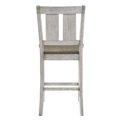 Round Dining Table with 2 Chairs - Antique White