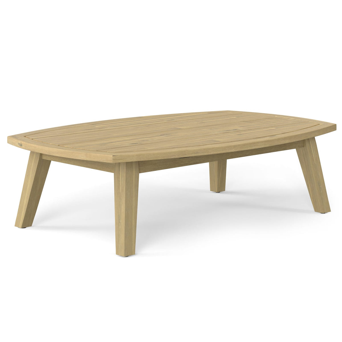 Parkside Outdoor Coffee Table - Light Teak | Durable Wood Table